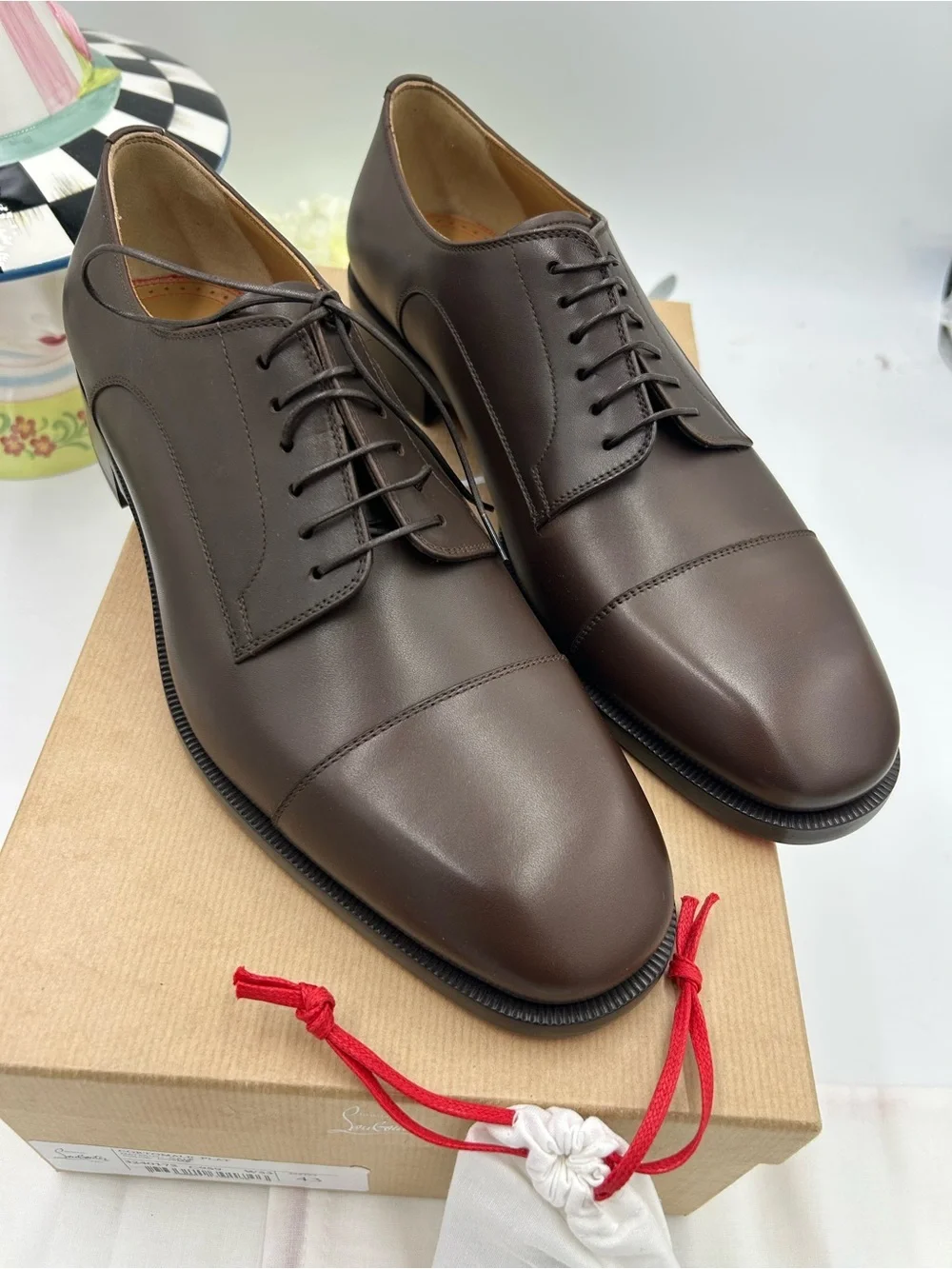 Men's Christian Louboutin CORTOMALE lace up Oxford size 43 made in Italy